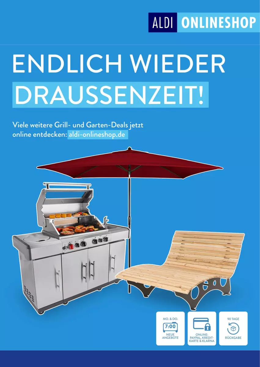 Aktueller Prospekt Aldi Nord - Aldi-Grillen - von 24.03 bis 30.04.2022 - strona 32 - produkty: aldi, decke, Garten, grill