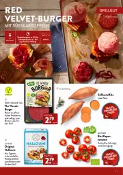 Gazetka promocyjna Aldi Nord - Aldi-Grillen - Gazetka - ważna od 30.04 do 30.04.2022 - strona 11 - produkty: bio, braten, burger, gin, grill, Halloumi, Hefe, kartoffel, kartoffeln, Käse, LG, mac, rispentomaten, saft, Spezi, Süßkartoffeln, Ti, tomate, tomaten, trolli, veggie, velvet