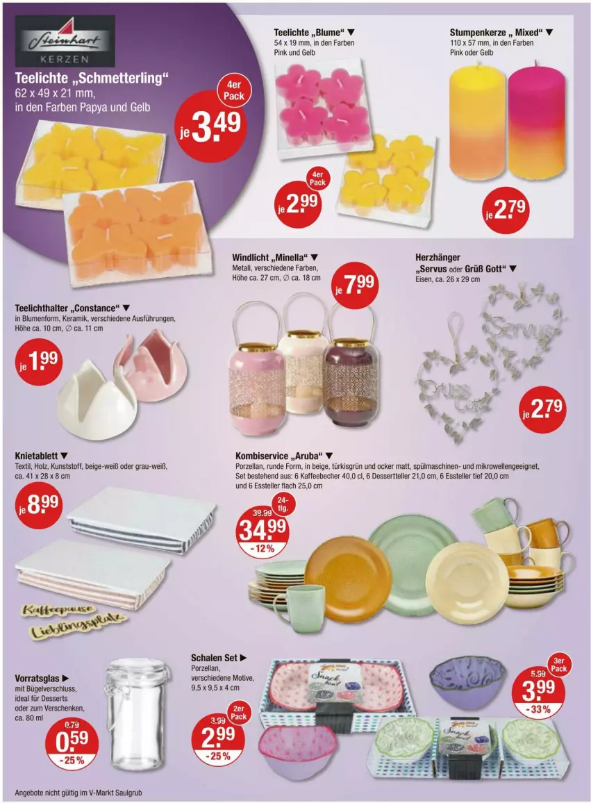 Aktueller Prospekt Vmarkt - Prospekte - von 07.03 bis 13.03.2024 - strona 12 - produkty: angebot, angebote, Becher, blume, blumen, bügel, dessert, desserts, Dessertteller, eis, elle, Essteller, Holz, kaffee, kaffeebecher, kerze, Kombiservice, LG, Mett, mikrowelle, Schal, Schale, Schmetterling, spülmaschinen, tablet, tablett, tee, Teelicht, teelichte, teelichthalter, teller, Ti, windlicht