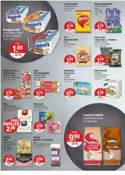 Gazetka promocyjna Vmarkt - Prospekte - Gazetka - ważna od 13.03 do 13.03.2024 - strona 8 - produkty: beutel, brot, chips, debeukelaer, decor, eis, eiswaffeln, funny-frisch, gin, knäckebrot, knoppers, lavazza, linsen, milka, sahne, Ti, waffeln, wasa