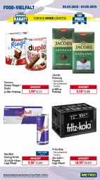Gazetka promocyjna Metro - Wochen-Angebote Gastro - Gazetka - ważna od 03.05 do 03.05.2025 - strona 13 - produkty: angebot, bertolli, curry, drink, duplo, eimer, eis, energy drink, ferrero, flasche, fritz, getränk, getränke, gin, jacobs, jacobs krönung, kaffee, ketchup, Kinder, kinder riegel, olive, oliven, olivenöl, olivenöl extra, Palette, peperoni, Peroni, red bull, reis, riegel, ring, sahne, Ti, tiefpreis, tomate, tomaten
