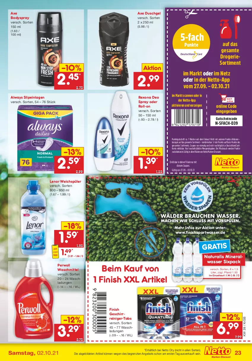 Aktueller Prospekt Netto Marken-Discount - Filial Angebote - von 27.09 bis 02.10.2021 - strona 23