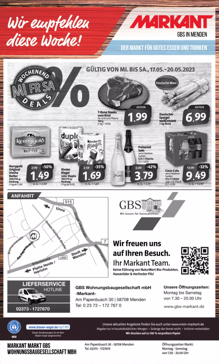 Aktueller Prospekt Markant - Prospekte - von 15.05 bis 20.05.2023 - strona 16 - produkty: angebot, angebote, Bau, Bebe, bio, brot, elle, flasche, freixenet, für grill und pfanne, grill, grill und pfanne, hasseröder, lieferservice, natur, pfanne, pils, rwe, sekt, Ti, uhr, und pfanne