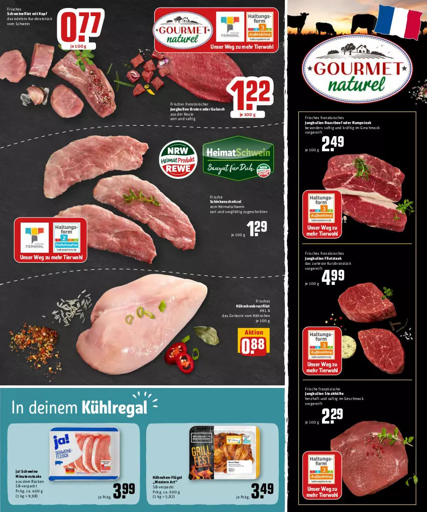 Aktueller Prospekt Rewe - REWE Ihr Kaufpark - von 30.05 bis 04.06.2022 - strona 5 - produkty: beef, braten, brustfilet, filet, filets, gulasch, hähnchenbrust, hähnchenbrustfilet, jungbullen, kühlregal, mac, minutensteaks, oder rumpsteak, regal, roastbeef, rum, rumpsteak, saft, schinken, schinkenschnitzel, schnitten, schnitzel, schwein, schweine, schweinefilet, steak, steakhüfte, steaks, Ti, wein, weine, Weste