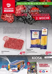 Gazetka promocyjna Selgros - Food - Gazetka - ważna od 24.08 do 24.08.2022 - strona 1 - produkty: eis, hartweizen, LG, mam, Mett, reis, riegel, teigwaren, Yo