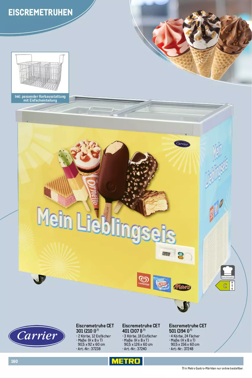 Aktueller Prospekt Metro - Non Food Sortiment - von 01.10.2025 bis 09.06.2026 - strona 160 - produkty: Bau, beleuchtung, creme, eis, eiscreme, korb, Metro, metro gastro, Ti