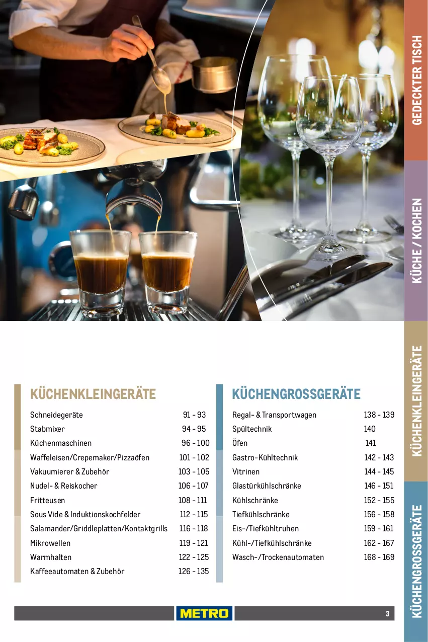 Aktueller Prospekt Metro - Non Food Sortiment - von 01.10.2025 bis 09.06.2026 - strona 3 - produkty: auto, Behälter, besteck, Brei, eis, elle, ente, fritteuse, geschirr, Gläser, Glastür, grill, induktionskochfeld, kaffee, kaffeeautomat, kerze, Kocher, kochfeld, kontaktgrill, küche, Küchen, Küchenhelfer, küchenmaschine, latte, Leuchte, leuchten, Metro, mikrowelle, Mixer, nudel, pfanne, pfannen, pizza, regal, reis, Schal, Schale, Serviette, servietten, Sport, stabmixer, tablet, tablett, tee, Ti, tisch, tischleuchte, tomate, tomaten, Transportwagen, Vakuumierer, vitrine, Waffeleisen