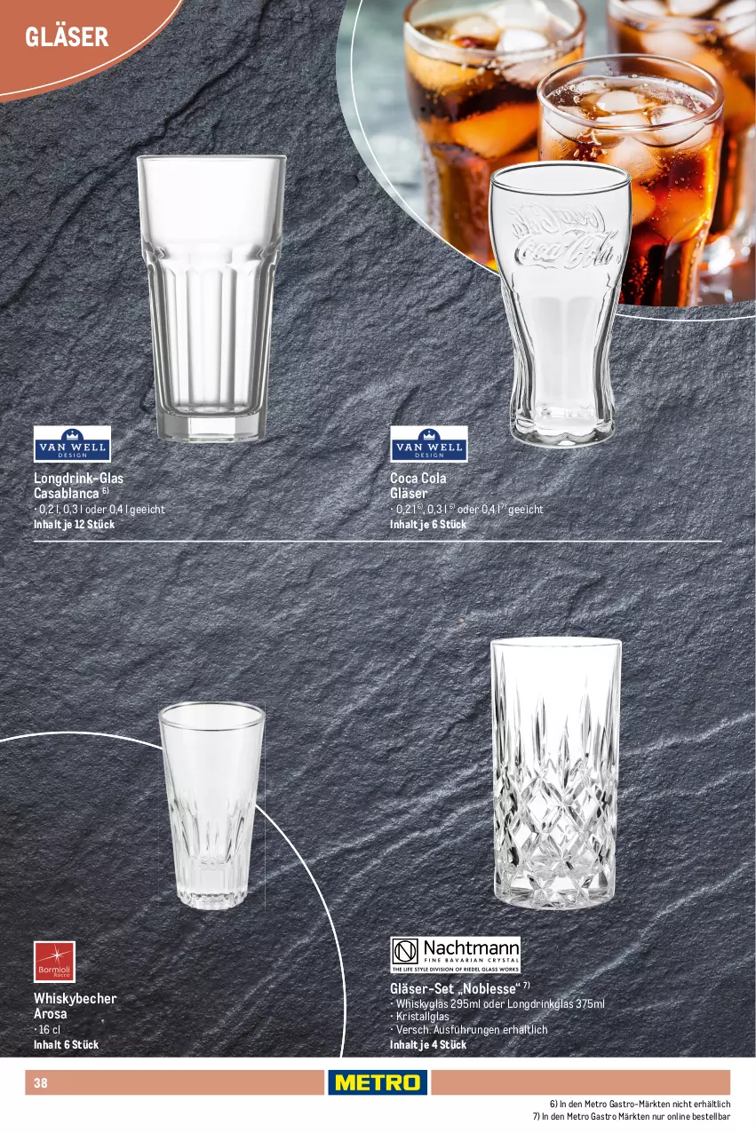 Aktueller Prospekt Metro - Non Food Sortiment - von 01.10.2025 bis 09.06.2026 - strona 38 - produkty: Becher, bier, cola, drink, Gläser, LG, Metro, metro gastro, spülmaschinen, whisky, Whiskybecher, Whiskyglas