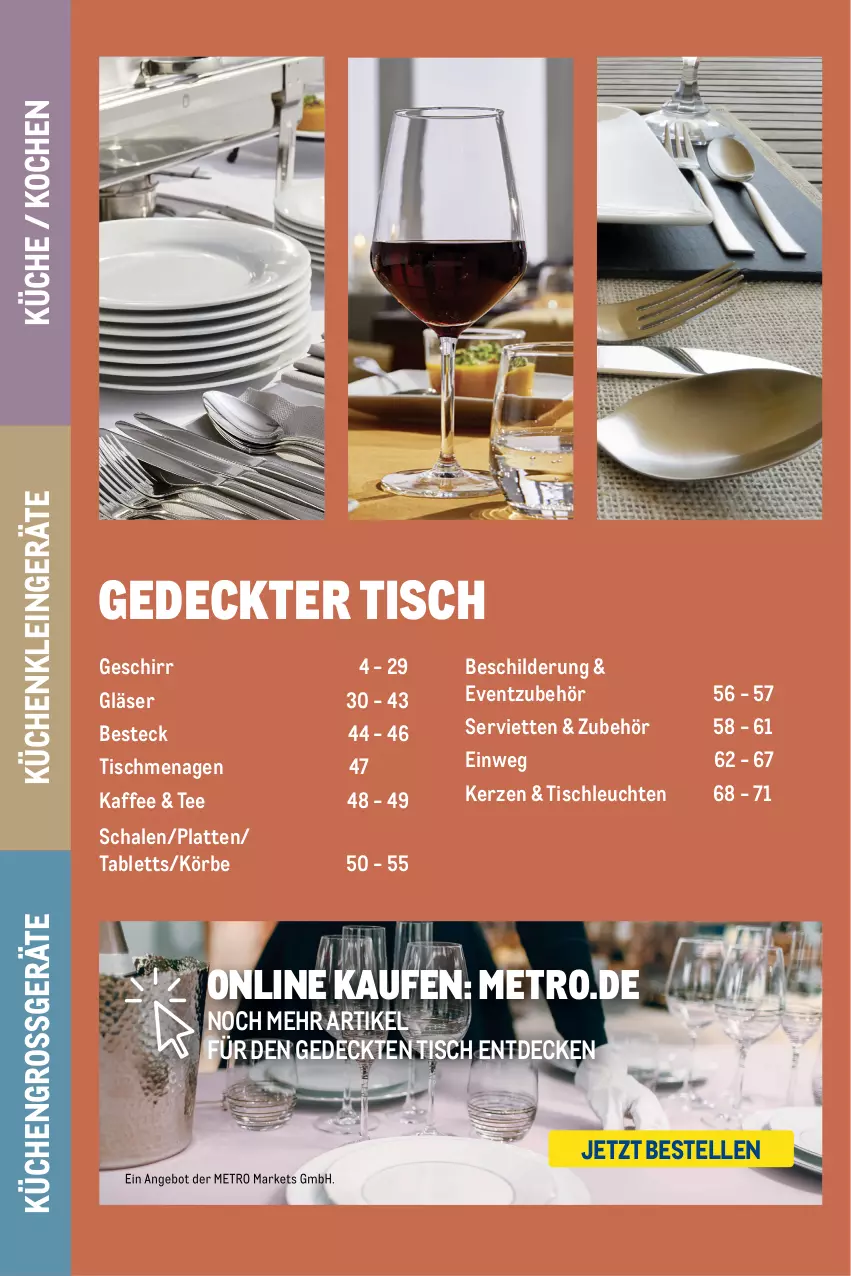 Aktueller Prospekt Metro - Non Food Sortiment - von 01.10.2025 bis 09.06.2026 - strona 4 - produkty: backofen, besteck, decke, elle, geschirr, Gläser, kaffee, kerze, küche, Küchen, latte, Leuchte, leuchten, Metro, metro gastro, mikrowelle, Ofen, Schal, Schale, sekt, Serviette, servietten, spülmaschinen, tablet, tablett, tee, teller, Ti, tisch, tischleuchte