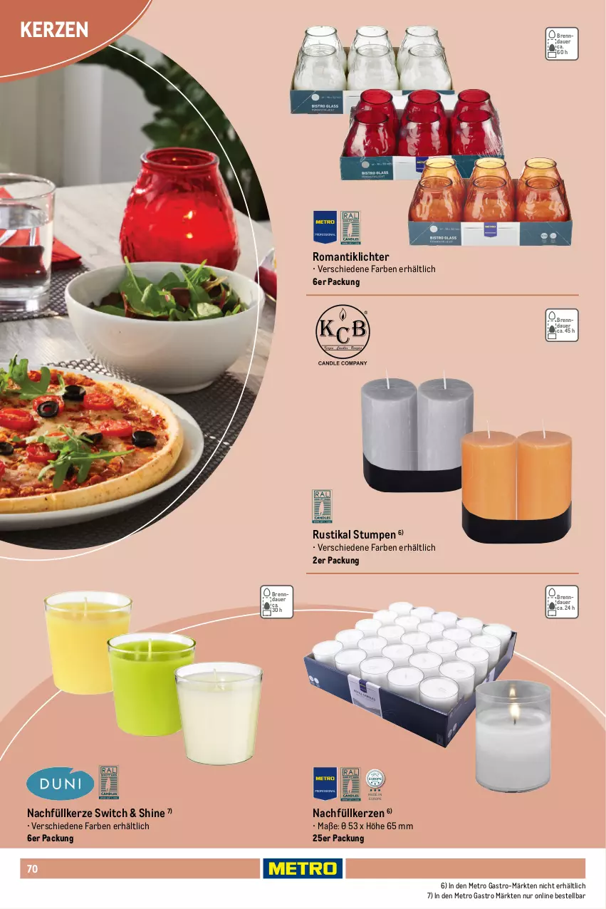 Aktueller Prospekt Metro - Non Food Sortiment - von 01.10.2025 bis 09.06.2026 - strona 70 - produkty: auer, kerze, Kerzenhalter, leds, Metro, metro gastro, tee, Teelicht, teelichte, Ti