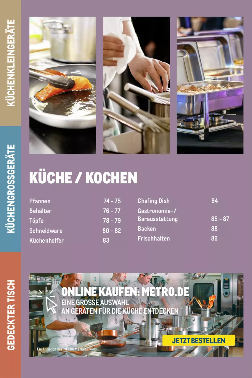 Aktueller Prospekt Metro - Non Food Sortiment - von 01.10.2025 bis 09.06.2026 - strona 72 - produkty: angebot, Behälter, decke, eis, elle, küche, Küchen, Küchenhelfer, Metro, pfanne, pfannen, reis, Ti, tisch