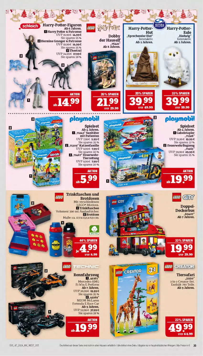 Aktueller Prospekt Marktkauf - Prospekt - von 17.11 bis 23.11.2024 - strona 35 - produkty: brot, Brotdose, decke, eis, ente, flasche, gabel, LEGO®, playmobil, reis, rwe, Ti, trinkflasche