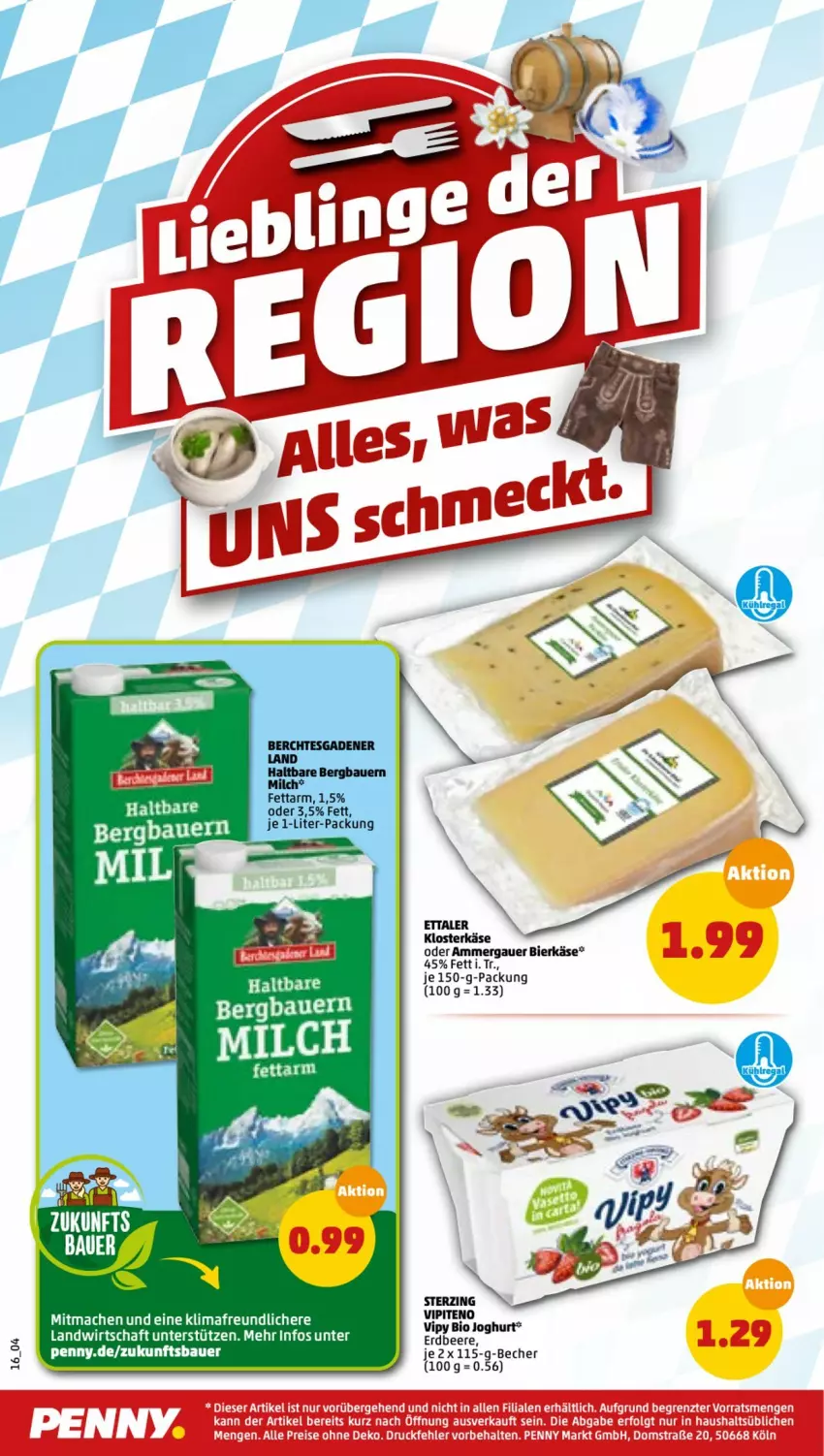 Aktueller Prospekt Penny - Prospekte - von 24.01 bis 29.01.2022 - strona 16 - produkty: auer, Bau, Bauer, Becher, beere, bier, bio, erdbeere, joghur, joghurt, Käse, mac, milch