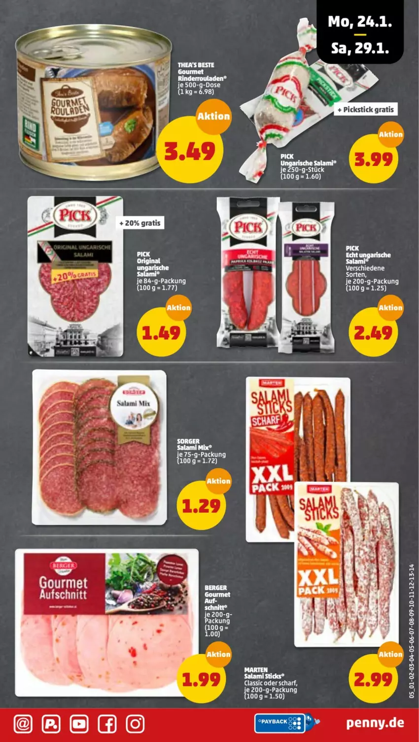 Aktueller Prospekt Penny - Prospekte - von 24.01 bis 29.01.2022 - strona 5 - produkty: salami, Ti