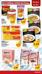 Gazetka promocyjna Penny - Prospekte - Gazetka - ważna od 29.01 do 29.01.2022 - strona 19 - produkty: bernbacher, beutel, eimer, erbsen, haselnuss, kuchen, leimer, Manner, meerrettich, müsli, nudel, nudeln, nuss, Pfannkuchen, reifen, Rettich, sauce, schamel, schoko, senf, suppe, suppen, Ti