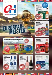 Gazetka promocyjna Getraenke Hoffmann - Prospekte - Gazetka - ważna od 22.06 do 22.06.2024 - strona 1 - produkty: adelholzener, Alwa, bier, bitburger, burger, chips, coca-cola, cola, crunchips, doppio passo, ecco, eimer, eis, erdinger, Gorbatschow, Holz, lorenz, lorenz crunchips, mineralwasser, natürliches mineralwasser, paprika, passo, prosecco, reis, Ti, Tüte, wasser, wodka