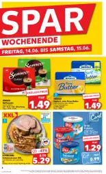 Gazetka promocyjna Kaufland - Prospekt - Gazetka - ważna od 19.06 do 19.06.2024 - strona 6 - produkty: angebot, braten, butter, eis, erdnüsse, joghur, joghurt, kaffee, kaffeepads, meggle, nuss, purland, saft, schinken, schinkenbraten, schwein, senseo, Ti, ültje, ültje erdnüsse, wein, ZTE