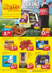 Gazetka promocyjna Netto Marken-Discount - Filial-Angebote - Gazetka - ważna od 11.02 do 11.02.2023 - strona 1 - produkty: angebot, angebote, beere, beeren, bestpreis, bier, Biere, bohne, butter, chicken wings, coca-cola, cola, dallmayr, dallmayr prodomo, die ofenfrische, Dr. Oetker, eis, erdbeere, erdbeeren, fanta, gewürz, gin, kaffee, Mezzo Mix, mönchshof, ndk, Ofen, pizza, prodomo, reis, ritter, ritter sport, Schal, Schale, Sport, sprite, Streichzart, Ti, weihenstephan, ZTE