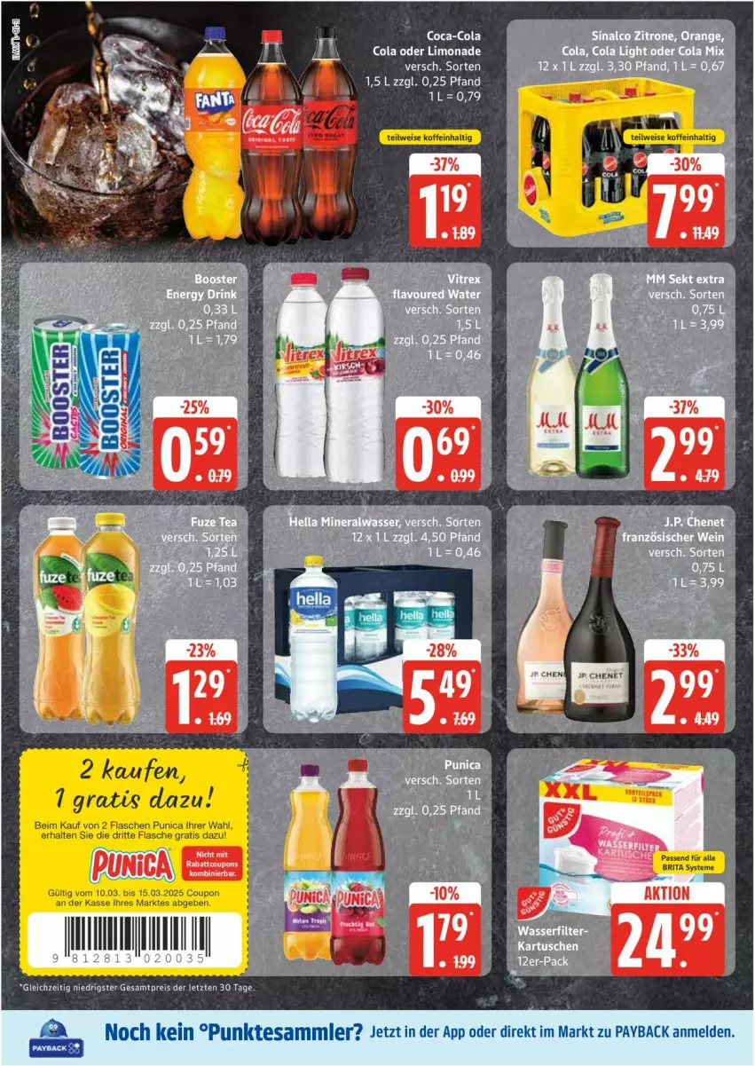 Aktueller Prospekt Edeka - Prospekte - von 10.03 bis 15.03.2025 - strona 18 - produkty: cola, gin, limo, limonade, Yo