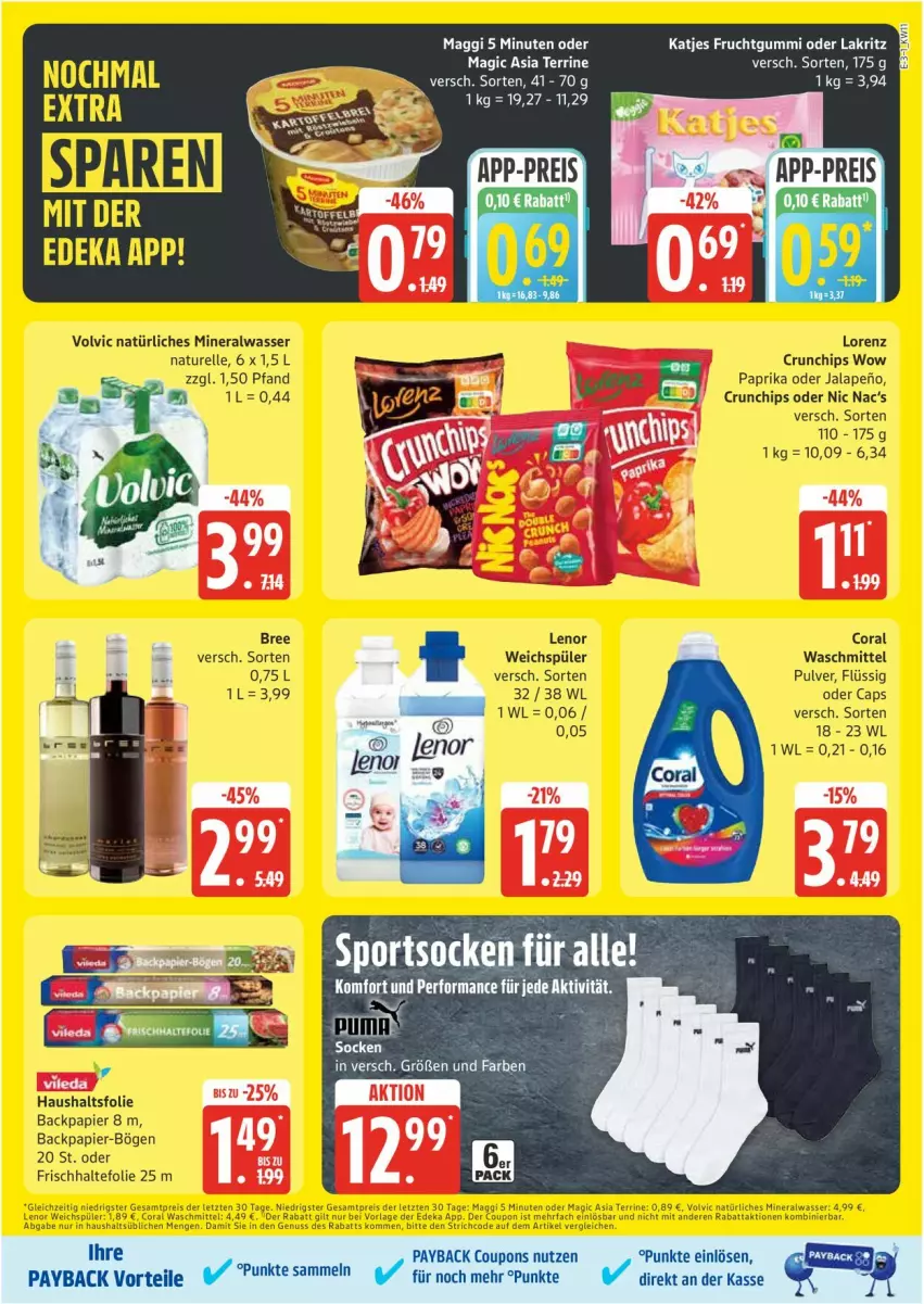 Aktueller Prospekt Edeka - Prospekte - von 10.03 bis 15.03.2025 - strona 3 - produkty: coupon, coupons, frucht, fruchtgummi, katjes, Lakritz, maggi, oder lakritz, payback, socken, Sport, sportsocken, terrine, Ti