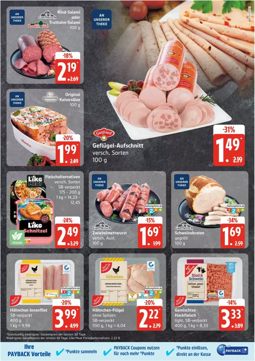 Aktueller Prospekt Edeka - Prospekte - von 10.03 bis 15.03.2025 - strona 9 - produkty: aufschnitt, coupon, coupons, eis, fleisch, Fleischalternative, Geflügel, Like Meat, payback, reis, Schal, Ti, ZTE