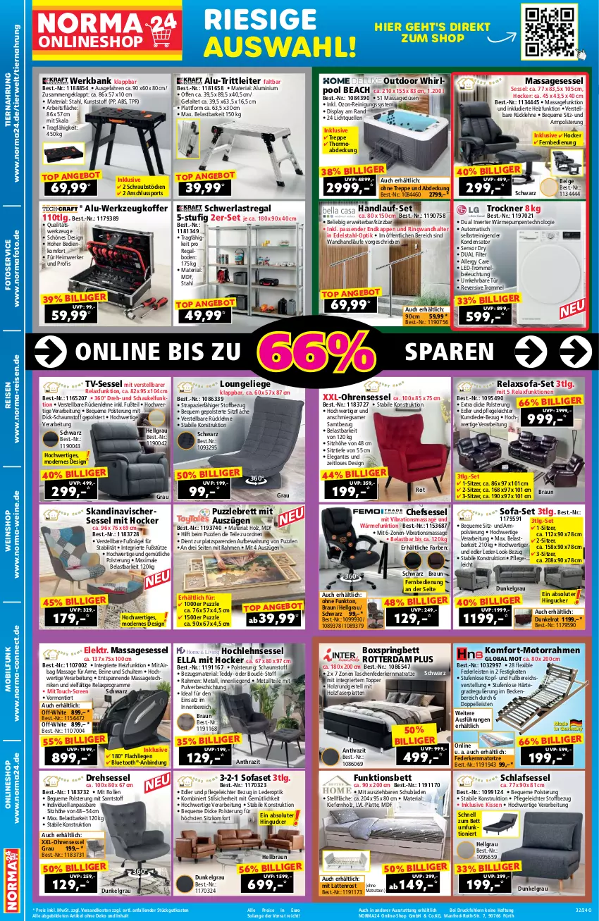 Aktueller Prospekt Norma - Norma - von 26.07 bis 11.08.2024 - strona 2 - produkty: angebot, auto, Bank, beleuchtung, bett, braun, chefsessel, edelstahl, eis, elle, ente, federkern, federkernmatratze, fernbedienung, gefu, hocker, Holz, kernmatratze, kissen, koffer, latte, lattenrost, LG, Liege, matratze, matratzen, Mode, Motorrahmen, ndk, Nike, ohne matratze, pool, Puzzle, regal, Reinigung, reis, rel, Ria, ring, rückenlehne, rwe, Schaukel, schubladen, schwerlastregal, sessel, Sitzhöhe, Sofa, Sport, Tasche, taschen, taschenfederkernmatratze, Ti, tiernahrung, tisch, topper, Trockner, trommel, wein, weine, weinshop, werkzeug, werkzeuge