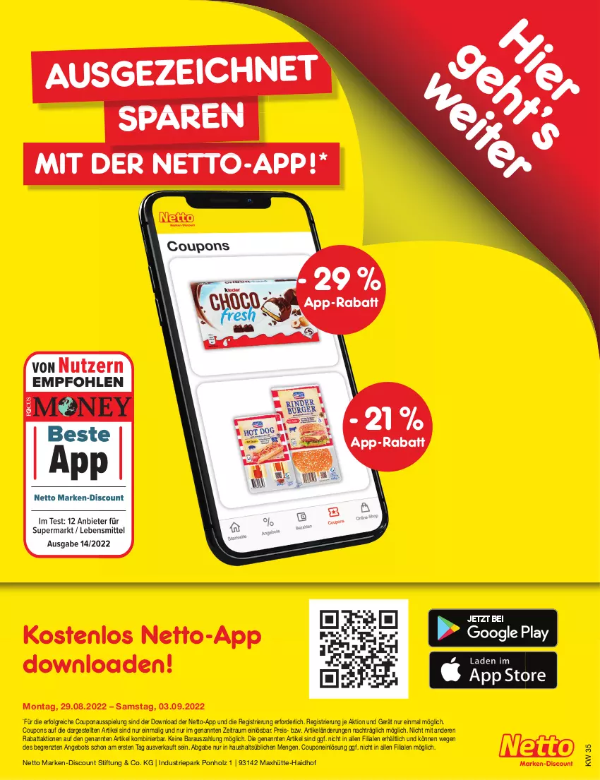 Aktueller Prospekt Netto Marken-Discount - Filial-Angebote - von 29.08 bis 03.09.2022 - strona 41 - produkty: angebot, coupon, coupons, discount, eis, Holz, LG, marken-discount, reis, Ti, ZTE