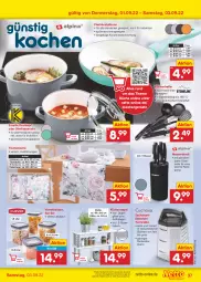 Gazetka promocyjna Netto Marken-Discount - Filial-Angebote - Gazetka - ważna od 03.09 do 03.09.2022 - strona 37 - produkty: angebot, bratpfanne, decke, dekokissen, Draht, edelstahl, eis, herdarten, kissen, Kochtopf, küche, Küchen, Küchenhelfer, Küchenregal, Läufer, maille, messer, messerblock, mitteldecke, pfanne, regal, Reinigung, reis, ring, sitzkissen, spülmaschinen, stielkasserolle, Ti, tisch, tischläufer, Tischwäsche, topf, ZTE
