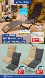 Gazetka promocyjna Aldi Nord - Von Montag - Gazetka - ważna od 12.04 do 12.04.2025 - strona 22 - produkty: aldi, armlehnen, Bau, baumwolle, Garten, gartenmöbel, gin, Liege, mac, möbel, Ti, wolle, ZTE