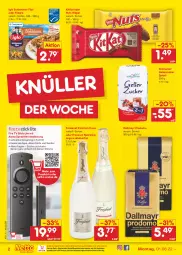 Gazetka promocyjna Netto Marken-Discount - Filial-Angebote - Gazetka - ważna od 06.08 do 06.08.2022 - strona 2 - produkty: alexa, alkohol, Cava, dallmayr, dallmayr prodomo, eis, elle, fernbedienung, filegro, filet, freixenet, gelierzucker, iglo, kitkat, ndk, prodomo, reis, riegel, südzucker, Ti, usb, versandkostenfrei, zucker