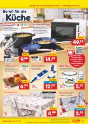 Gazetka promocyjna Netto Marken-Discount - Filial-Angebote - Gazetka - ważna od 06.08 do 06.08.2022 - strona 37 - produkty: angebot, auer, backofen, Bau, baumwolle, bestpreis, bio, decke, Deckel, dekokissen, ehrmann, eis, elle, geschirr, geschirrtücher, Glasdeckel, herdarten, Holz, kissen, Kochtopf, küche, Küchen, Küchenreibe, Läufer, maille, Manta, mikrowelle, milch, mitteldecke, Ofen, pfanne, reis, saft, schüssel, sitzkissen, spülmaschinen, stielkasserolle, Ti, timer, tisch, tischdecke, tischläufer, Tischwäsche, topf, Tranchierbrett, tücher, wolle, ZTE