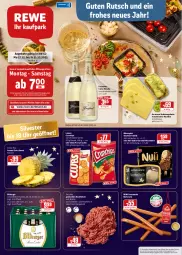 Gazetka promocyjna Rewe - REWE Ihr Kaufpark - Gazetka - ważna od 31.12 do 31.12.2021 - strona 1 - produkty: ananas, angebot, angebote, Becher, beutel, bitburger, bockwurst, bourbon, bourbon vanille, braten, burger, caramel, chips, cracker, crunchips, eis, elle, fleisch, freixenet, hackfleisch, hausmarke, Käse, lorenz, lorenz crunchips, mac, macadamia, mövenpick, nuii, rewe hausmarke, rind, rindfleisch, schnittkäse, schwein, schweine, Ti, uhr, vanille, wein, weine, wurst