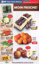 Gazetka promocyjna Combi - Prospekte - Gazetka - ważna od 02.09 do 02.09.2023 - strona 2 - produkty: angebot, angebote, beutel, blume, blumen, blumenkohl, eis, korb, lebensmittel, mandarine, mandarinen, möhren, regal, Schal, Schale, speisemöhren, tafeläpfel, Ti, Wella