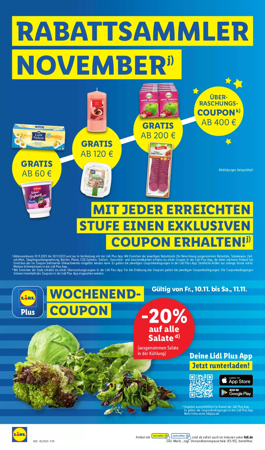 Aktueller Prospekt Lidl - Aktionsprospekt - von 06.11 bis 11.11.2023 - strona 12 - produkty: angebot, coupon, coupons, eis, erde, gutschein, ndk, salat, salate, Schal, Schale, telefon, Ti, Tüte