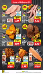 Gazetka promocyjna Lidl - Aktionsprospekt - Gazetka - ważna od 11.11 do 11.11.2023 - strona 6 - produkty: bratwurst, burger, eis, flakes, geschnetzeltes, gewürz, gyros, hamburger, lachs, ndk, preisvorteil, pute, Putengeschnetzeltes, reis, rind, ring, rostbratwurst, rwe, Schal, Schale, schnitzel, schwein, schweine, schweineschnitzel, thüringer rostbratwurst, Ti, wein, weine, wurst, Zelt