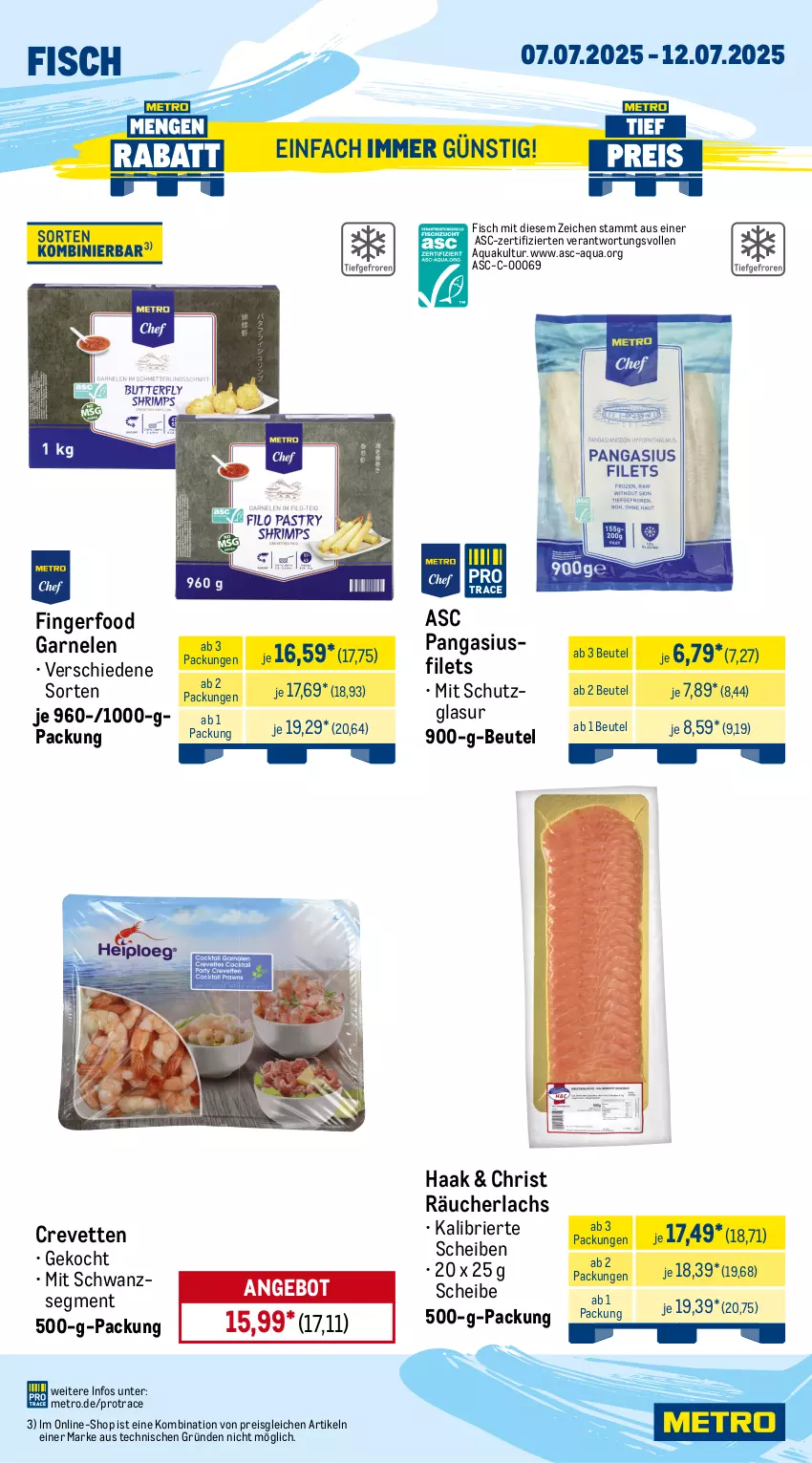 Aktueller Prospekt Metro - Wochen-Angebote Gastro - von 07.07 bis 12.07.2025 - strona 6 - produkty: ananas, angebot, aqua, beutel, brie, eis, filet, filets, fisch, galiamelone, garnelen, korb, lachs, melone, melonen, Metro, obst, orange, orangen, Pangasius, Pfifferlinge, Räucherlachs, reis, saft, Saftorangen, Ti, tiefpreis