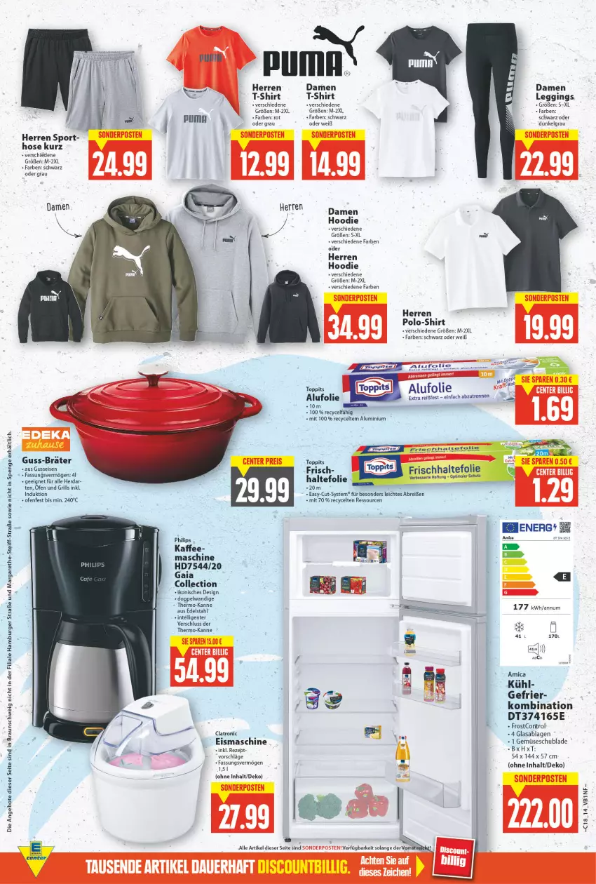 Aktueller Prospekt E Center - Angebote der Woche - von 02.05 bis 07.05.2022 - strona 14 - produkty: amica, angebot, angebote, braun, Brei, burger, edelstahl, eis, eismaschine, ente, gin, grill, hamburger, hose, Intel, kaffee, leggings, LG, Ofen, Philips, Polo-Shirt, rezept, shirt, Sport, T-Shirt, Ti, toppits