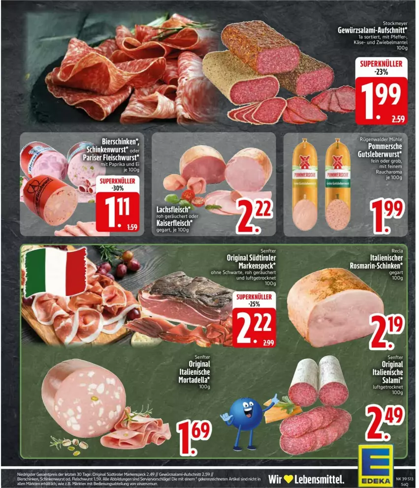 Aktueller Prospekt Edeka - Prospekte - von 21.09 bis 26.09.2026 - strona 15 - produkty: aufschnitt, bier, bierschinken, eis, fleisch, gewürz, gin, Käse, lachs, Mantel, rosmarin, salami, schinken, senf, Speck, südtiroler, tee, Ti, wurst, ZTE, zwiebel