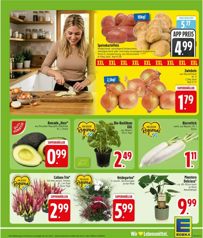Aktueller Prospekt Edeka - Prospekte - von 21.09 bis 26.09.2026 - strona 5 - produkty: Garten, monster, Monstera, Ti, topf