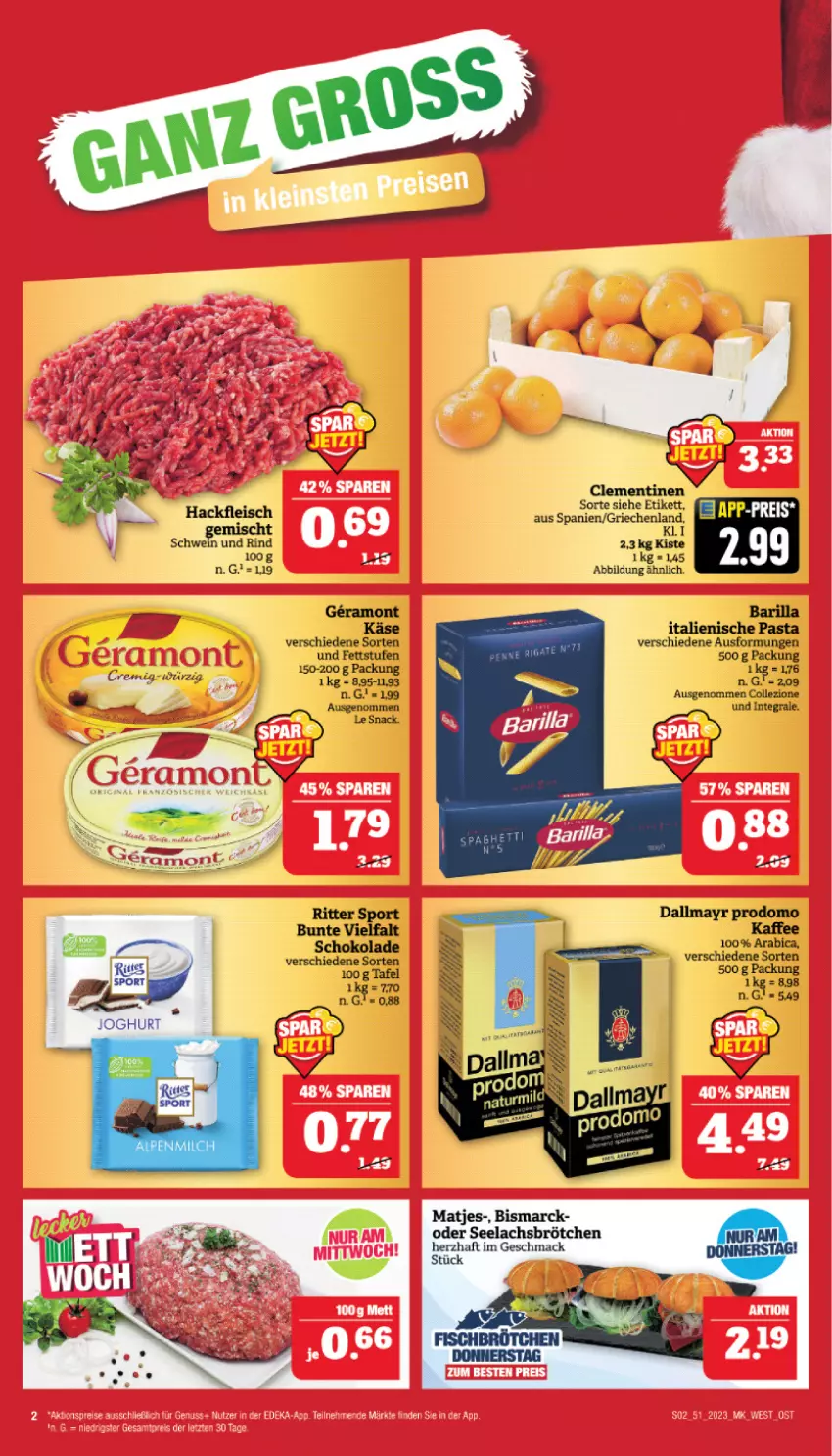 Aktueller Prospekt Marktkauf - Prospekt - von 17.12 bis 23.12.2023 - strona 2 - produkty: dallmayr, dallmayr prodomo, deka, eis, Käse, prodomo, reis, ritter, ritter sport, schoko, schokolade, snack, Sport