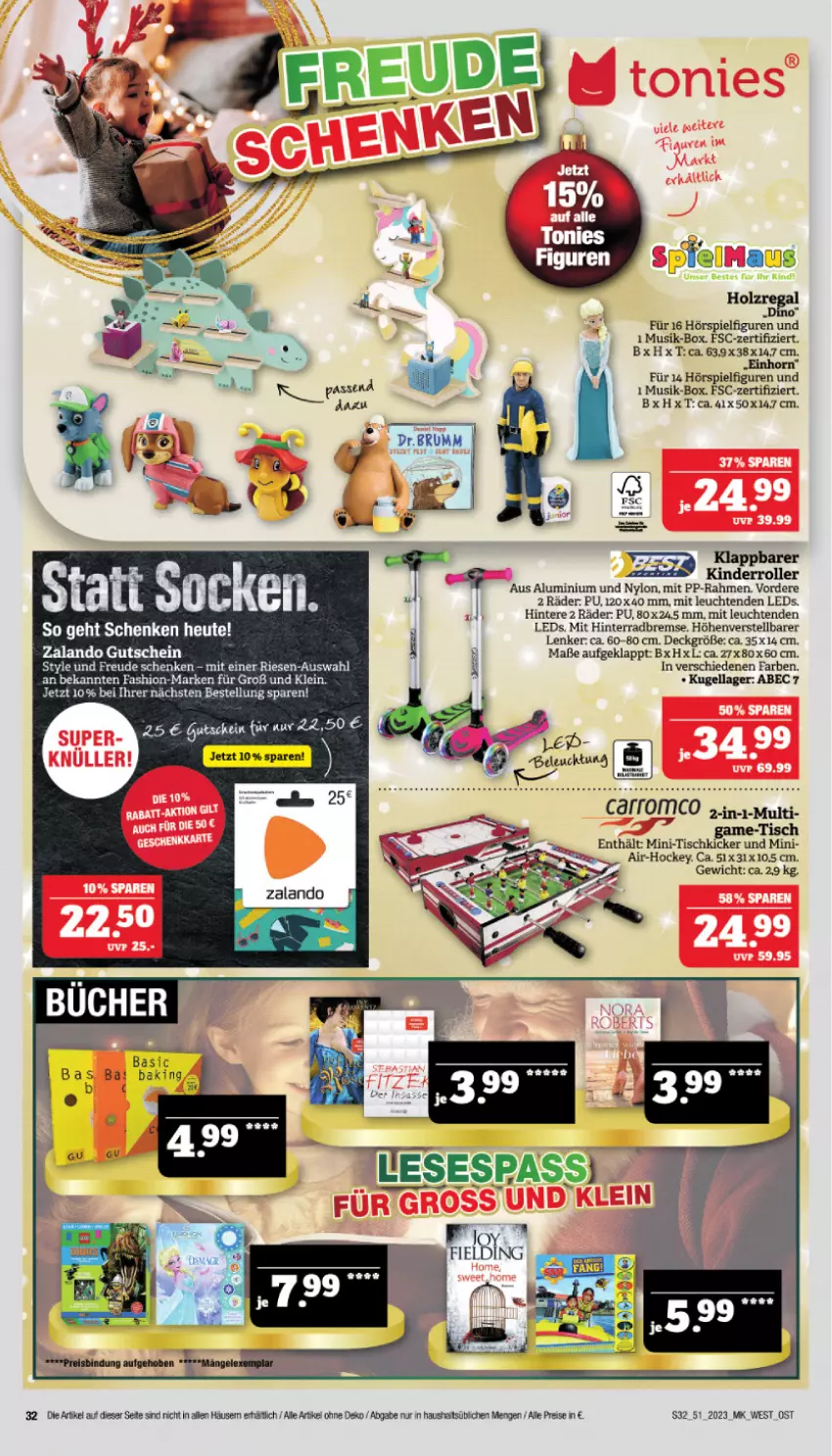 Aktueller Prospekt Marktkauf - Prospekt - von 17.12 bis 23.12.2023 - strona 32 - produkty: eis, gutschein, Holz, Kinder, Kugel, leds, Leuchte, leuchten, Maus, regal, reis, Roller, Ti, tisch