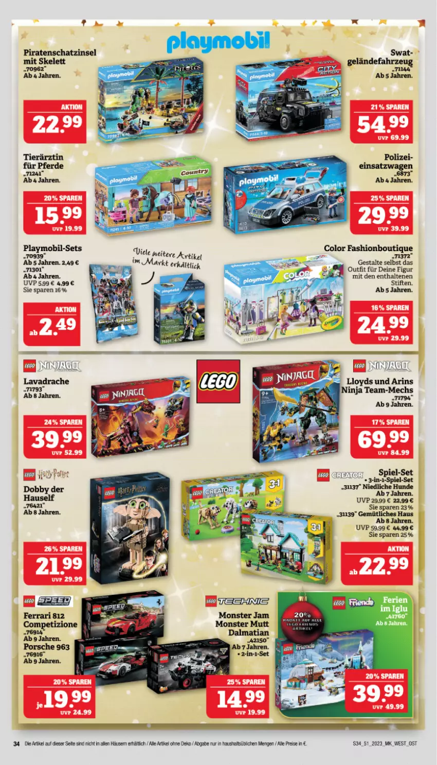 Aktueller Prospekt Marktkauf - Prospekt - von 17.12 bis 23.12.2023 - strona 34 - produkty: eis, erde, monster, playmobil, reis, stifte, Ti