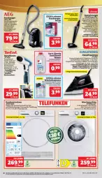 Gazetka promocyjna Marktkauf - Prospekt - Gazetka - ważna od 23.12 do 23.12.2023 - strona 40 - produkty: aeg, auer, Bau, beutel, bügel, Bügeleisen, bürste, bürsten, dampfbügeleisen, deka, eis, erde, grundig, hygienefilter, jever, Leuchte, reifen, Reinigung, reis, Schal, staubsauger, tefal, telefunken, Teleskop, teppich, Ti, Trockner, waschmaschine, wasser, wassertank