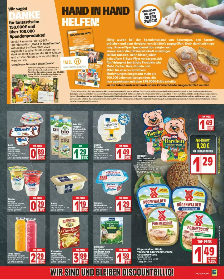 Aktueller Prospekt Edeka - Prospekte - von 26.02 bis 02.03.2024 - strona 7 - produkty: auer, Bau, Bauer, bauerngut, brot, brötchen, deka, eis, Elan, LG, mac, milch, Ofen, rel, ring, salami, Ti, weck