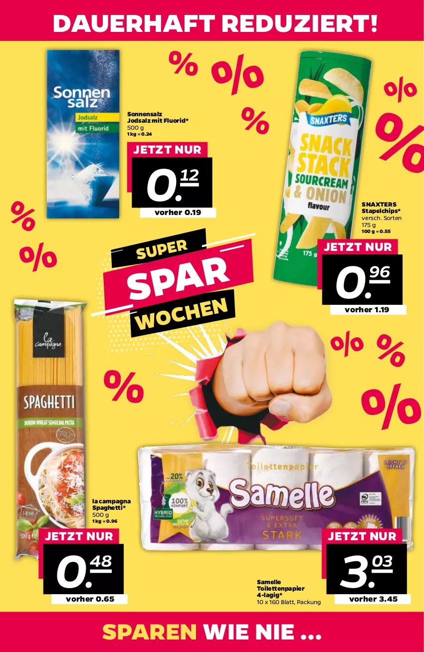 Aktueller Prospekt Netto - Angebote ab Montag - von 10.01 bis 15.01.2022 - strona 31 - produkty: auer, chips, elle, papier, salz, spaghetti, Ti, toilettenpapier