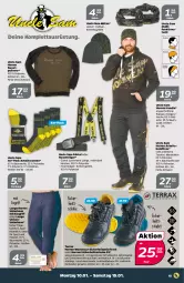 Gazetka promocyjna Netto - Angebote ab Montag - Gazetka - ważna od 15.01 do 15.01.2022 - strona 17 - produkty: Arbeitssocken, Bau, baumwolle, eis, hose, hosen, Mütze, olive, Pullover, Ria, rind, Schal, schnitten, schuhe, socken, Sport, Stier, Tasche, taschen, Ti, tisch, tuc, wasser, wolle