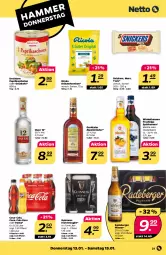 Gazetka promocyjna Netto - Angebote ab Montag - Gazetka - ważna od 15.01 do 15.01.2022 - strona 23 - produkty: beere, Berger, coca-cola, cola, dreistern, eis, fanta, flasche, frucht, Guinness, Gurktaler, heidelbeere, kräuter, mars, ouzo, ouzo 12, paprika, pils, pilsner, radeberger, radeberger pilsner, reis, Ricola, snickers, spirituosen, Ti, twix, winkelhausen