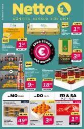 Gazetka promocyjna Netto - Angebote ab Montag - Gazetka - ważna od 15.01 do 15.01.2022 - strona 3 - produkty: bier, burger, butter, clementinen, dallmayr, eier, elle, Gläser, kaffee, kissen, markenbutter, Mon Chéri, morellen, regal, rel, schattenmorellen, schuhregal, sitzkissen, Stier, Ti, uhr, zucker