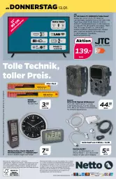 Gazetka promocyjna Netto - Angebote ab Montag - Gazetka - ważna od 15.01 do 15.01.2022 - strona 30 - produkty: adapter, alle artikel ohne dekoration, angebot, auer, batterie, batterien, cmos-sensor, dekoration, deo, dvb, dvb-s2, DVB-T, dvb-t2 hd, eis, elle, fernbedienung, Handy, iphone, jtc, kamera, kopfhörer, Radio, reis, Ti, tuner, uhr, usb, wanduhr, weck, Wetterstation, Wild, Wildkamera