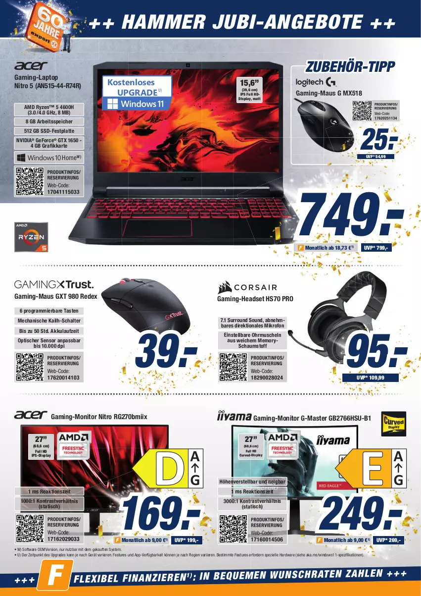 Aktueller Prospekt Expert Aurich - Prospekte - von 21.04 bis 27.04.2022 - strona 14 - produkty: akku, angebot, angebote, elle, festplatte, gaming-headset, geforce, gtx, hardware, HDD, Headset, ips-display, Laptop, latte, Maus, monitor, Muscheln, nvidia, ryzen, Schal, Software, Spezi, ssd, Ti, tisch